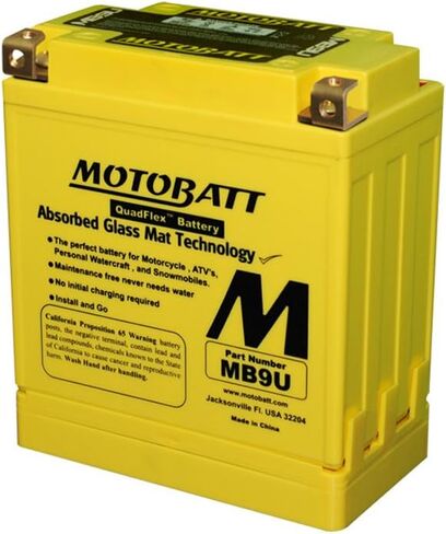 MOTOBATT MB9U 12V 11AH بطارية الدراجات النارية تحل محل 12N9-4B-1 in Saudi Arabia