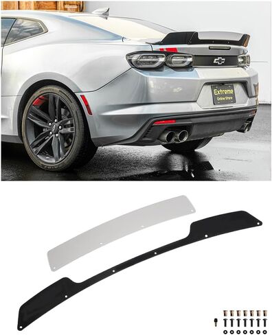 استبدال نماذج كامارو لعام 2016 مع GM Factory Blade Spoiler | أداء مسار الأداء البلاستيك الأكريليك - دخان ملون غطاء الجذع الخلفي WickerBill امتداد Gurney رفرف الجناح in Saudi Arabia
