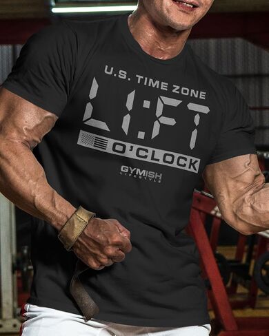 Workout Funny Mens Shirt, Lift-O'Clock, Lifting Gift T-Shirt in Saudi Arabia
