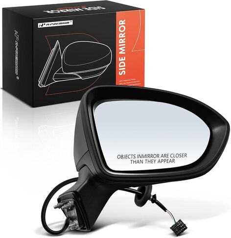 A-Premium Passenger Side Power Door Mirror - Compatible with Chevrolet Cruze 2016 2017 2018 2019 - Non-Heated Manual Folding Black Outside Rear View Mirror - Replace# 19353644 in Saudi Arabia