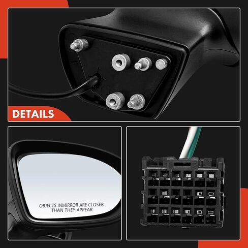 A-Premium Passenger Side Power Door Mirror - Compatible with Chevrolet Cruze 2016 2017 2018 2019 - Non-Heated Manual Folding Black Outside Rear View Mirror - Replace# 19353644 in Saudi Arabia
