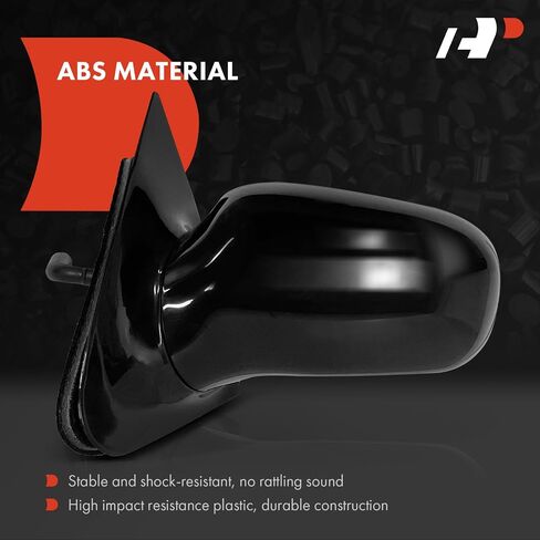 A-Premium Driver Side Manual Door Mirror - Compatible with Chevrolet Cavalier & Pontiac Sunfire, 1995-2005 - Non-Heated Non-Folding Black Smooth Outside Rear View Mirror in Saudi Arabia