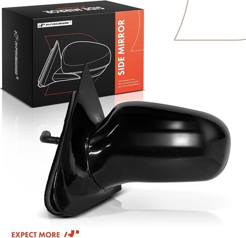 A-Premium Driver Side Manual Door Mirror - Compatible with Chevrolet Cavalier & Pontiac Sunfire, 1995-2005 - Non-Heated Non-Folding Black Smooth Outside Rear View Mirror in Saudi Arabia