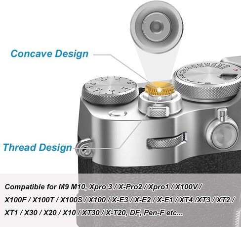 4Pcs Camear Shutter Button Soft Shutter Release Button Metal Brass Knurled Upscale and Delicate Camera Button (Golden) in Saudi Arabia