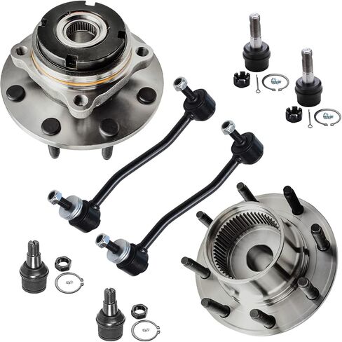 Detroit Axle-4WD Front 8PC Wheel Bearing Hubs Kit لعام 1999 Ford F-350 F-250 Super Duty ، 2 Wheel Bearing & Hubs 2 Sway Sway Bar Links 4 Ball Points Replication in Saudi Arabia