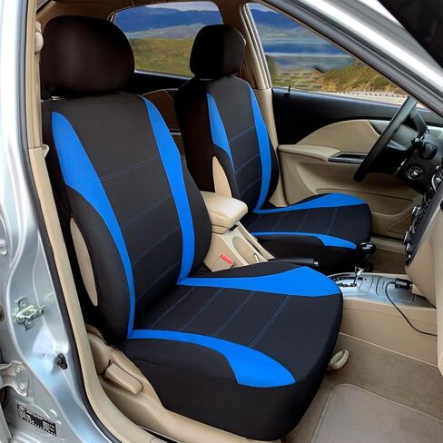 AUTO HIGH Car Seat Covers for Front Seats Only, Blue Breathable Mesh Automotive Vehicle Seat Protectors, Universal Fit for Auto Truck Van SUV in Saudi Arabia