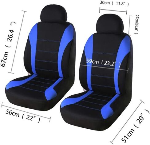 AUTO HIGH Car Seat Covers for Front Seats Only, Blue Breathable Mesh Automotive Vehicle Seat Protectors, Universal Fit for Auto Truck Van SUV in Saudi Arabia