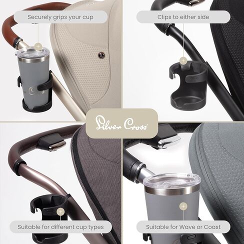 Silver Cross Convenient and Versatile Wave Ride-On Board - Effortless Mobility for Siblings, Clip-On Fold Away Board, Detachable Ride-Along Stroller, Smooth Wheel Ride-On Stroller Board (Black) in Saudi Arabia