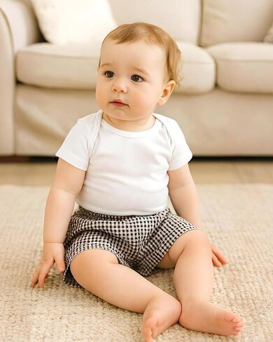 3 Pack Toddler Baby Girl Boy Gingham Shorts Infant Plaid Seersucker Casual Elastic Waist Shorts Pants Bottoms Summer in Saudi Arabia