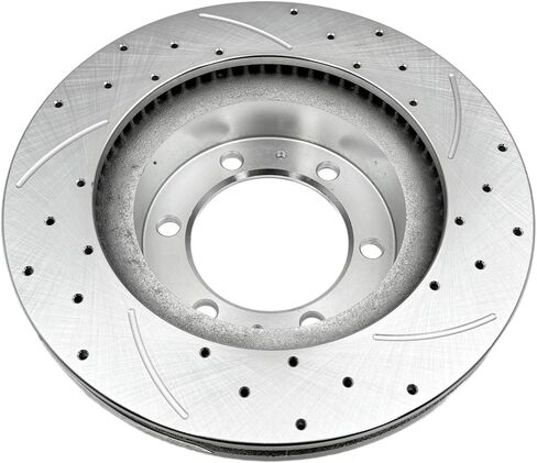 Front Replacement Brake Rotors Kit for 2003-2009 4Runner, 2005-2021 Tacoma, 2007-2014 FJ-CRUISER, Drilled Slotted Brake Rotors & Ceramic Brake Pads (31327 D976) in Saudi Arabia