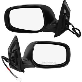 PM Auto Driver & Passenger Side Mirrors, Left-Right Power Non-Heated Paintable Manual Folding View Mirror Replacement For 2009-2013 Toyota Corolla, Door Mirror Pair of 2 in Kuwait