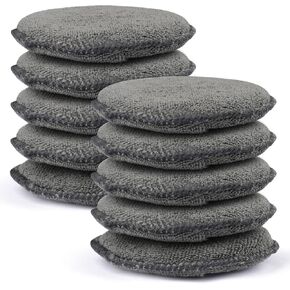 10 Pack Wax Applicator Pads, Microfiber Applicator Pad with Finger Pocket, Foam Car Wax Applicator Pad for Car Cleaning and Polishing (Yellow) in Kuwait