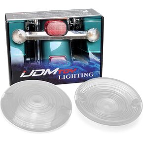iJDMTOY Tinted Black Smoked Flat Turn Signal Light Lens Covers Compatible With Harley Davidson Touring Electra Glide Road King Sportster Motorcycle Bike Copper in Saudi Arabia
