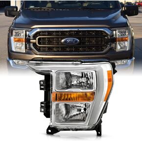 Acanii - لـ [نوع الهالوجين] 2021 2022 2023 Ford F150 Pickup Truck Factory Meactory Meadlamp Side Left Side in Saudi Arabia