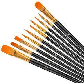 Soucolor Acrylic Paint Brushes Set, Easter Basket Stuffers, 20Pcs Round Pointed Tip Artist Paintbrushes for Acrylic Oil Watercolor Canvases Rock Body Face Nail Miniature Detailing Drawing Art Supplies in Kuwait