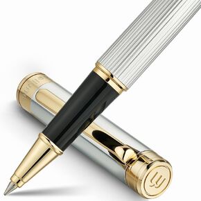 BEILUNER Lighthouse series Rollerball pen, matte black pen body, exquisite vertical lines, Schneider 850 refill, suitable for men, office, professionals, exquisite and chic designer pen in Saudi Arabia