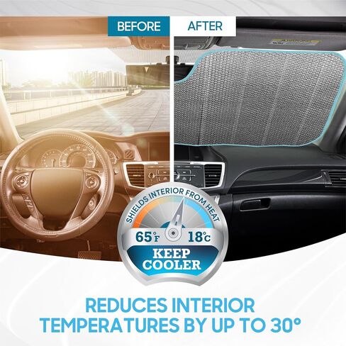 BDK USA Pibes Good Beach Sun Visor for Car Windshield Sunshade - Truck Sun Shade Windshield Cover & Window Window Cover Care Shield Sun Protector - Dash Protection للحفاظ على سيارتك باردة 58 "x27" in Saudi Arabia