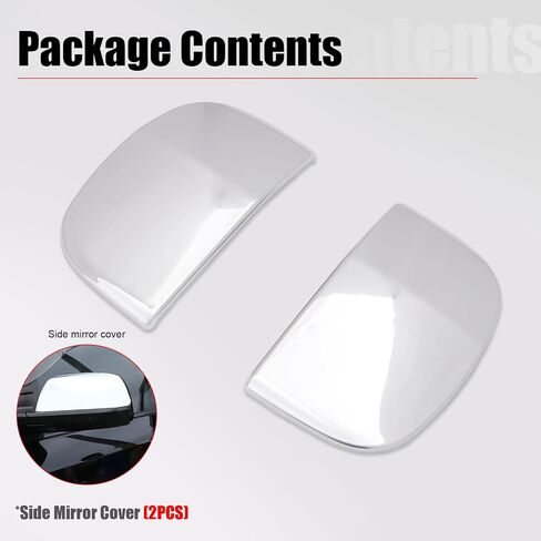 Ikon Motorsports Crome Side Mirror Cover متوافقة مع 2007-2021 Toyota Tundra All Style (CAB و Double Cab & Crewmax Cab) ، غطاء مرآة الرؤية الخلفية ، 2 PCS in Saudi Arabia