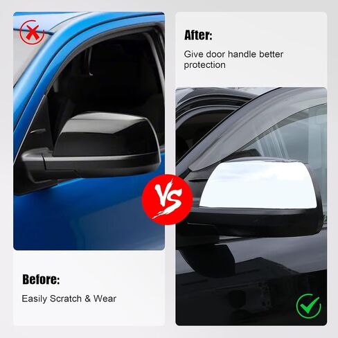 Ikon Motorsports Crome Side Mirror Cover متوافقة مع 2007-2021 Toyota Tundra All Style (CAB و Double Cab & Crewmax Cab) ، غطاء مرآة الرؤية الخلفية ، 2 PCS in Saudi Arabia