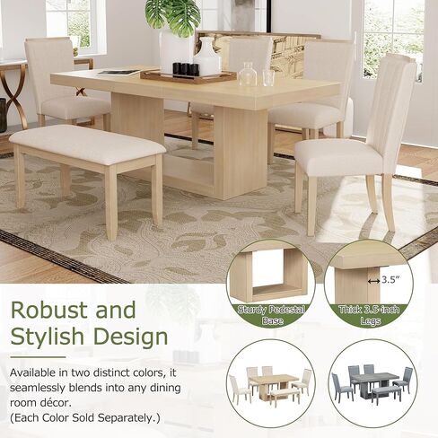Ball & Cast Dining Table Set for 4 with 4 X-Back Chairs,5-Piece Wooden Living Room Furniture W/ 44.5" Rectangle Kitchen Desk,for Small Space,Apartment,Dining Room,Grey in Kuwait