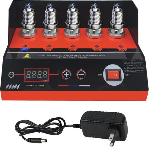 Spark Plug Tester, 5 Holes Test Spark Plug Tool, Car Motorcycle Engine Ignition Tester 0 to 9000 RPM Spark Tester Socket with Digital Display ST500Pro in Saudi Arabia