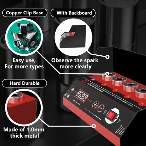 Spark Plug Tester, 5 Holes Test Spark Plug Tool, Car Motorcycle Engine Ignition Tester 0 to 9000 RPM Spark Tester Socket with Digital Display ST500Pro in Saudi Arabia