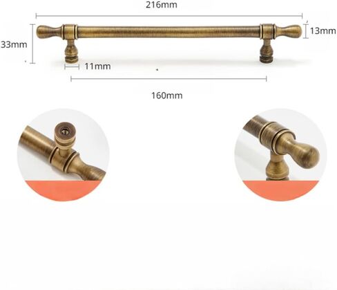 Handle knobs , Cabinet Drawer Handle, Cabinet Pulls, Antique Brass Cabinet Handles and Knobs Drawer Pulls Kitchen Cupboard Handles for Furniture Wardrobe Bedroom Drawers Hardware,(C5853160Bronze) in Kuwait