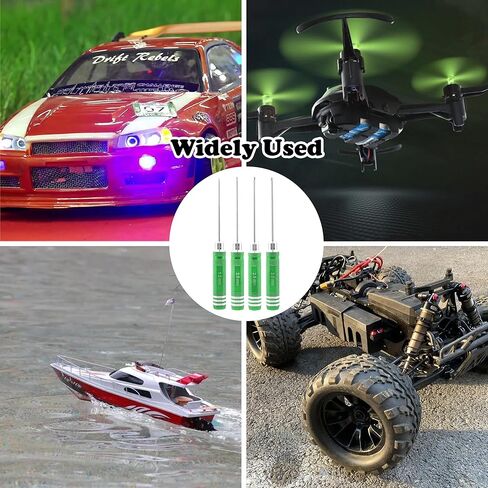 4 Pieces Hex Screw Driver Set 1.5mm 2.0mm 2.5mm 3.0mm Allen Wrench Keys Screwdriver Kit RC Repair Tools for Traxxas RC Car Drone Multi-Axis Helicopter Arrma Axial Losi Redcat Racing (Blue) in Kuwait