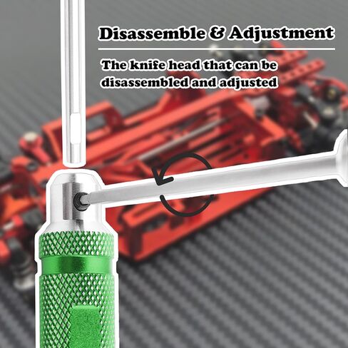 4 Pieces Hex Screw Driver Set 1.5mm 2.0mm 2.5mm 3.0mm Allen Wrench Keys Screwdriver Kit RC Repair Tools for Traxxas RC Car Drone Multi-Axis Helicopter Arrma Axial Losi Redcat Racing (Blue) in Kuwait