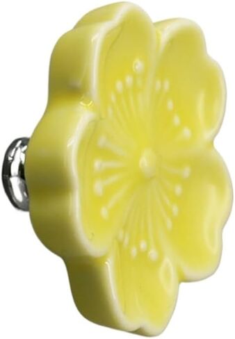 Handle knobs, Cabinet Drawer Handle, Cabinet Pulls, Ceramic Flower Drawer Knobs Cabinet Cupboard Door Handles for Furniture,Pink(Green) in Saudi Arabia
