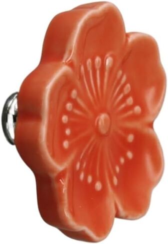 Handle knobs, Cabinet Drawer Handle, Cabinet Pulls, Ceramic Flower Drawer Knobs Cabinet Cupboard Door Handles for Furniture,Pink(Green) in Saudi Arabia