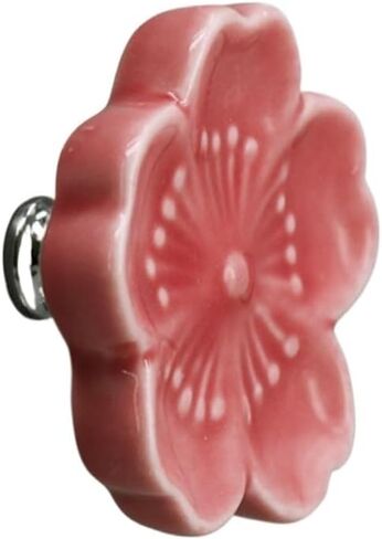 Handle knobs, Cabinet Drawer Handle, Cabinet Pulls, Ceramic Flower Drawer Knobs Cabinet Cupboard Door Handles for Furniture,Pink(Green) in Saudi Arabia