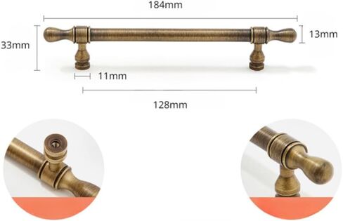 Handle knobs , Cabinet Drawer Handle, Cabinet Pulls, Antique Brass Cabinet Handles and Knobs Drawer Pulls Kitchen Cupboard Handles for Furniture Wardrobe Bedroom Drawers Hardware,(C5853160Bronze) in Kuwait