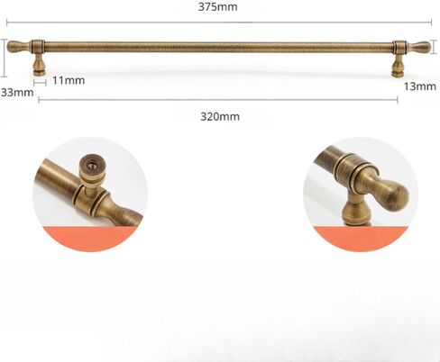 Handle knobs , Cabinet Drawer Handle, Cabinet Pulls, Antique Brass Cabinet Handles and Knobs Drawer Pulls Kitchen Cupboard Handles for Furniture Wardrobe Bedroom Drawers Hardware,(C5853160Bronze) in Kuwait