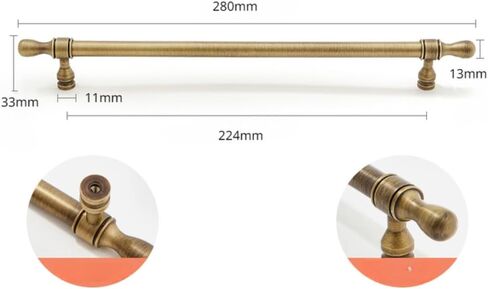 Handle knobs , Cabinet Drawer Handle, Cabinet Pulls, Antique Brass Cabinet Handles and Knobs Drawer Pulls Kitchen Cupboard Handles for Furniture Wardrobe Bedroom Drawers Hardware,(C5853160Bronze) in Kuwait