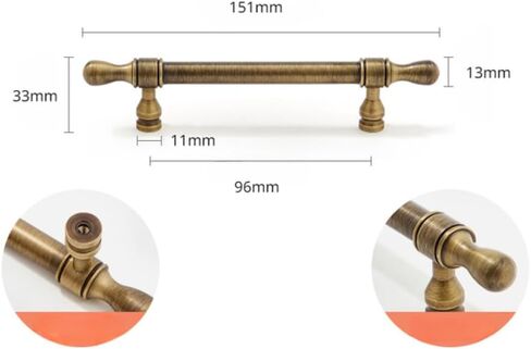 Handle knobs , Cabinet Drawer Handle, Cabinet Pulls, Antique Brass Cabinet Handles and Knobs Drawer Pulls Kitchen Cupboard Handles for Furniture Wardrobe Bedroom Drawers Hardware,(C5853160Bronze) in Kuwait