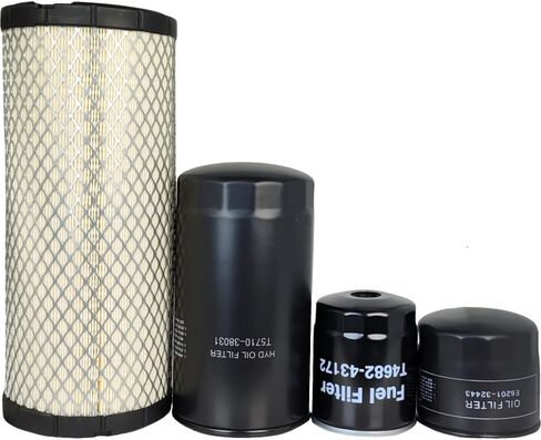 Maintenance Service Filter Compatible with Kioti Gear Drive Tractor DK45S DK45SC DK55 DK55C Air Fuel Hydraulic Oil Filter Set T5710-38031 E6201-32443 E7230-11081 T4682-43172 in Saudi Arabia