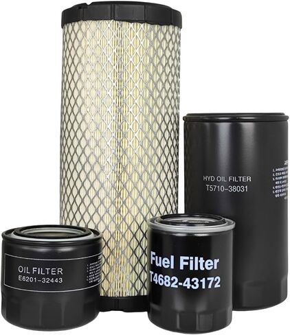 Maintenance Service Filter Compatible with Kioti Gear Drive Tractor DK45S DK45SC DK55 DK55C Air Fuel Hydraulic Oil Filter Set T5710-38031 E6201-32443 E7230-11081 T4682-43172 in Saudi Arabia