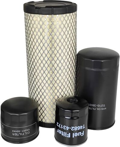 Maintenance Service Filter Compatible with Kioti Gear Drive Tractor DK45S DK45SC DK55 DK55C Air Fuel Hydraulic Oil Filter Set T5710-38031 E6201-32443 E7230-11081 T4682-43172 in Saudi Arabia