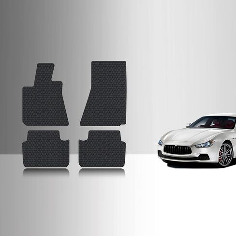 TOUGHPRO Floor Mats Accessories Set (Front Row + 2nd Row) for Maserati Ghibli (RWD) All Weather Heavy Duty Black Rubber 2014 2015 2016 2017 2018 2019 2020 2021 2022 2023 in Saudi Arabia
