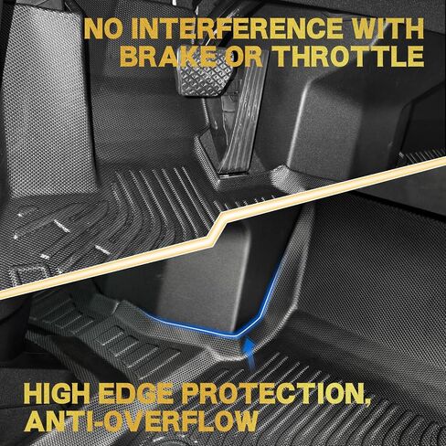 Pleoos® Floor Mats لـ Toyota Highlander 2008 2009 2010 2011 2012 2013 (ليس لـ Hybrid) | جميع الأحوال الجوية TPE المطاطية بطانات | ملحقات الصف الأمامي والخلفي لتويوتا هايلاندر 2008-2013 in Saudi Arabia