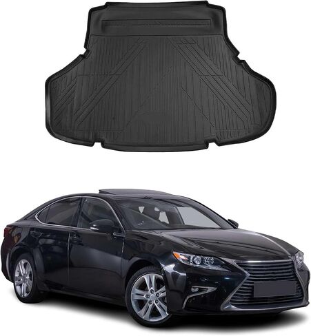 حصيرة أرضية Omac لـ Lexus ES 350 2007-2012 Car Car All Weather 3D Fit Fit Rubber Mat Haterpless Roofless Tpe Liners Laser Laser Non-Slip (Black) in Saudi Arabia