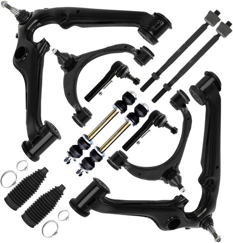SCITOO 12pcs Front Suspension Kit Upper Lower Control Arm Outer Inner Tie Rod End w/Boots Sway Bar Link Fit 16-18 For Chevy Silverado 1500 16-20 Suburban Tahoe 16-18 For GMC Sierra 1500 16-20 Yukon in Saudi Arabia