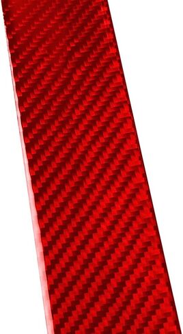 NVCNX Real Carbon Fiber Compatible with Tesla Model Y 2020-2024 / Model 3 2017-2023 2018 2019 2020 2021 2022 Car Window Lift Switch Button Cover Stickers Decal Interior Trim Accessories Red Updated in Saudi Arabia