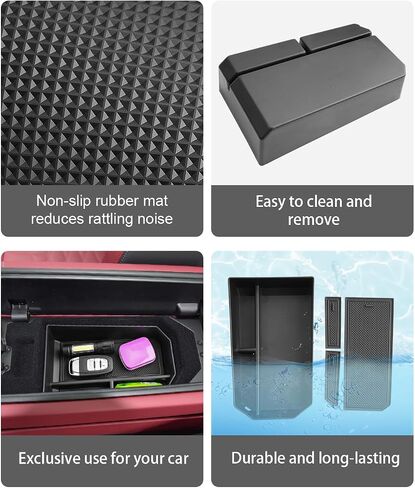 CDEFG Compatible with Volkswagen Jetta 2020-2024 2025 Center Console Organizer Tray 2020-2023 2024 2025 VW Jetta Accessories Middle Console Armrest Storage Box (Black for 2020-2025 Jetta) in Saudi Arabia