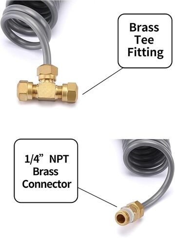 Heavy Duty Truck Air Seat Blow Gun Kit，1/4 Inch NPT X 11.5 Feet Nylon Coil Air Hose，Lever Air Blow Gun with 2 Nozzle in Kuwait