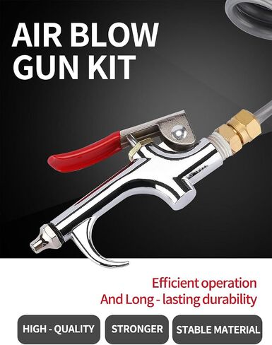 Heavy Duty Truck Air Seat Blow Gun Kit，1/4 Inch NPT X 11.5 Feet Nylon Coil Air Hose，Lever Air Blow Gun with 2 Nozzle in Kuwait