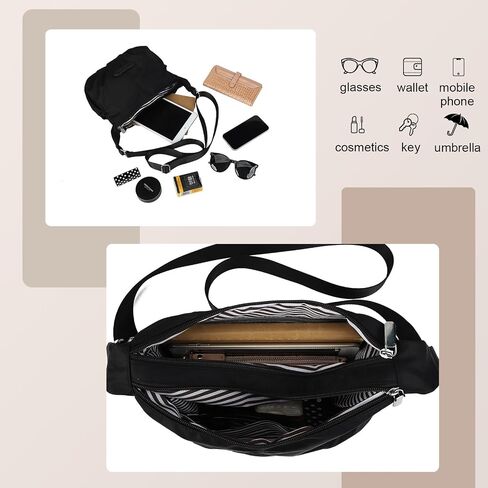 Gladdon Crossbody Bag for Women Fashion Nylon Shoulder Purses Designer Handbags with Adjustable Strap in Kuwait