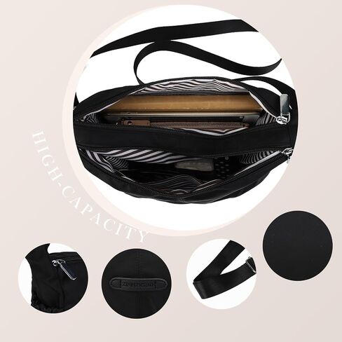 Gladdon Crossbody Bag for Women Fashion Nylon Shoulder Purses Designer Handbags with Adjustable Strap in Kuwait