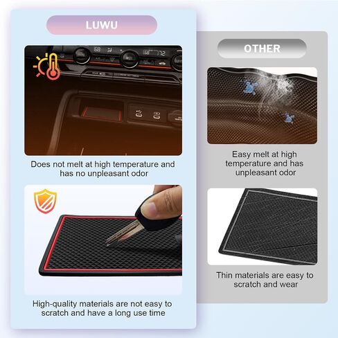 Luwu Center Console Liners Mats متوافقة مع 2026 Honda Passport Associory حامل كأس الحصير غير المنقولة خطوط الجيب المضادة للانزلاق حصيرة 2026 إكسسوارات جواز السفر 25 مساءً (أسود) in Saudi Arabia